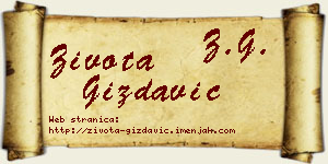 Života Gizdavić vizit kartica